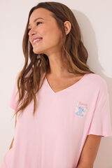Womensecret Pijama corta rosa de Lilo y Stitch rosa