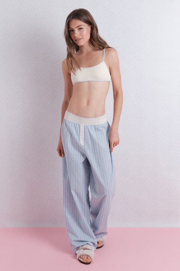 HI&BYE Brasier de algodón amarillo con copas extraíbles amarillo