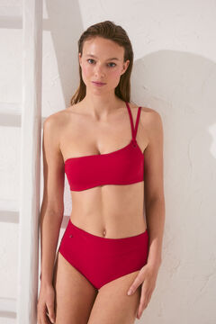 Womensecret Panty de bikini moldeador de cintura alta roja rojo