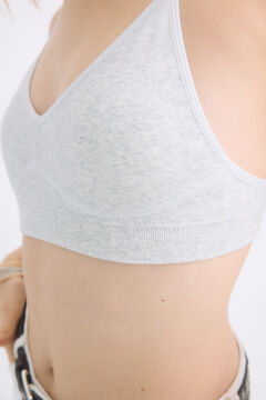Womensecret Sujetador top relleno gris copas extraíbles gris