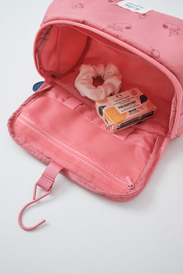 Women'secret Neceser grande con gancho Snoopy rosa