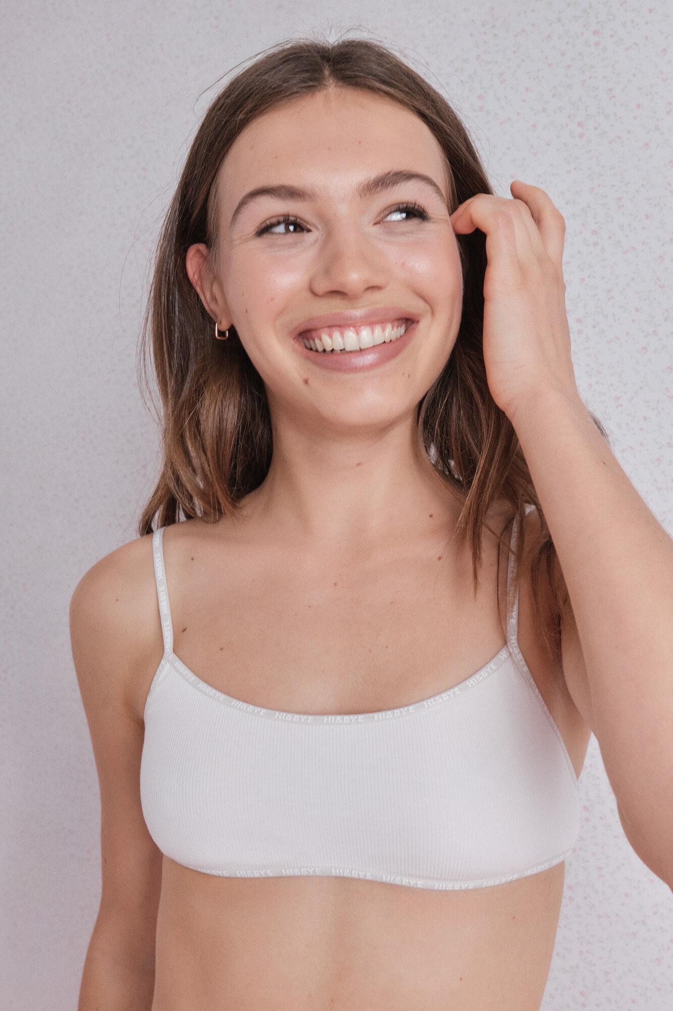 HI&BYE Brasier de algod&oacute;n blanco con copas extra&iacute;bles