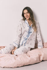 Women'secret Pijama camisera larga de algod&oacute;n Hello Kitty marfil