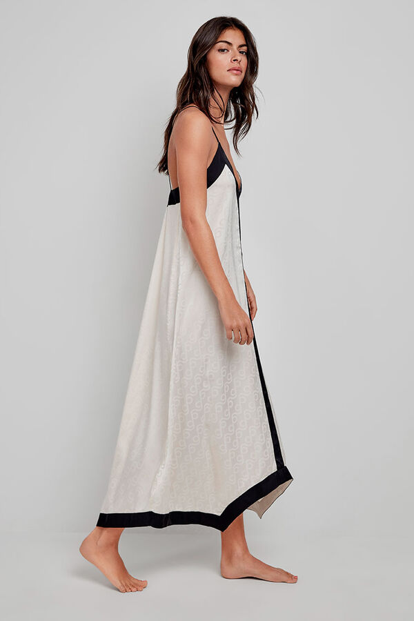 Gisela Camisón largo estampado beige beige