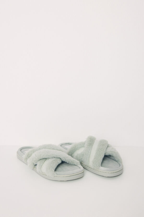 Womensecret Pantuflas acolchadas verde verde