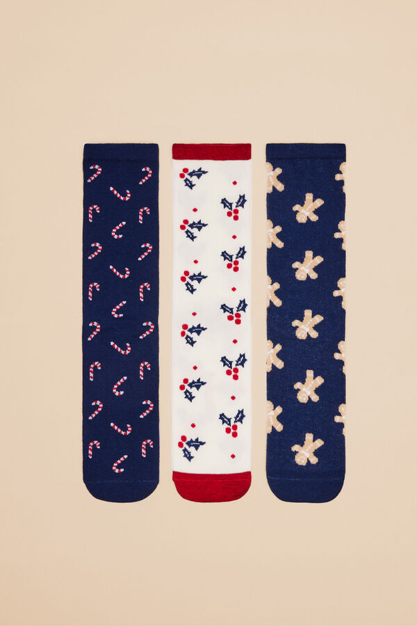 Womensecret Pack 3 calcetines algodón Navidad estampado