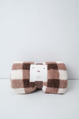 Women'secret Manta polar a cuadros Miffy caf&eacute;
