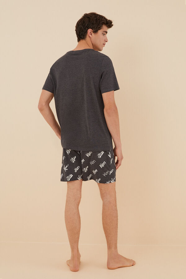 Women'secret Pijama corta hombre algodón Ken gris