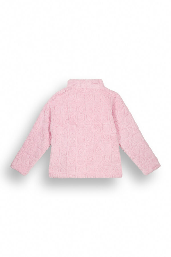 Womensecret Bata corta rosa pelo esponjoso corazones rosa