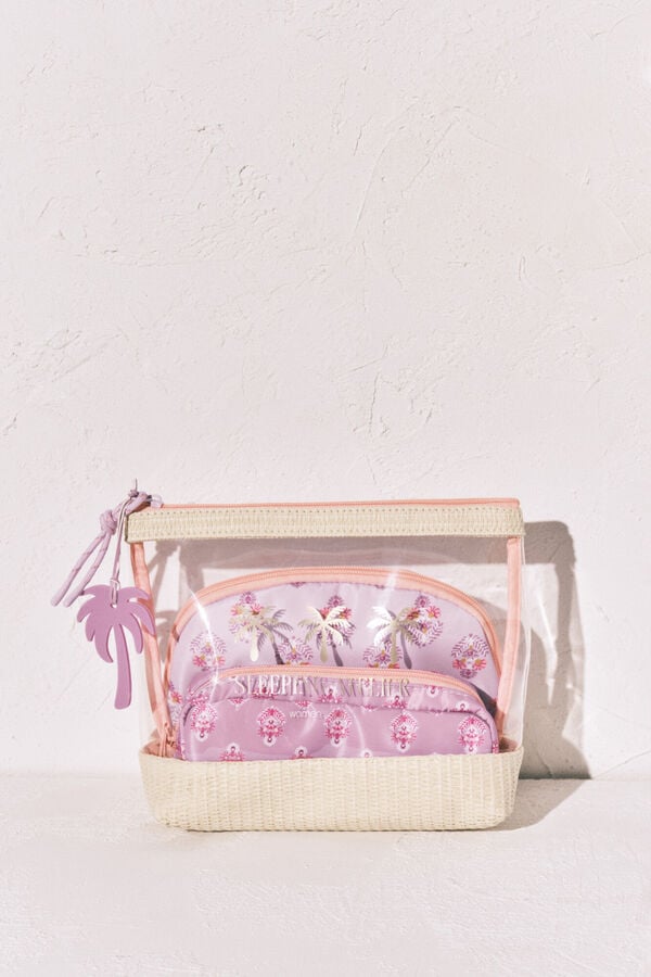 Women'secret Pack 3 neceseres transparentes y estampados estampado