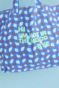 Womensecret Bolso tote estampado azul estampado