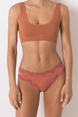 Women'secret Panty brasileño de microfibra rosa brillante rosa