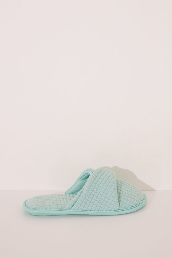 Womensecret Pantuflas para casa con relleno azules azul