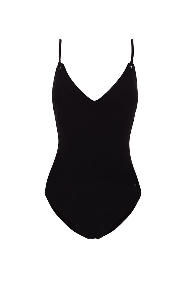 Womensecret Traje de baño negro con moldeador de triangular negro