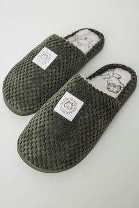Womensecret Pantuflas para casa con textura de Garfield kaki