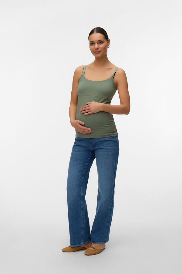 Mamalicious Playeras de tirantes lactancia gris