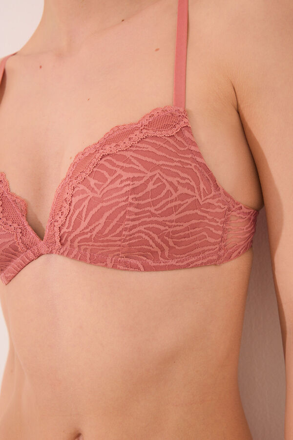 Womensecret Brasier CHARMING de microfibra con estampado de cebra rosa rosa