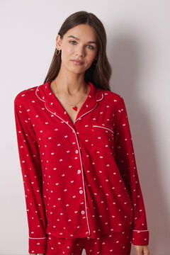 Womensecret Pijama camisero La Vecina Rubia rojo