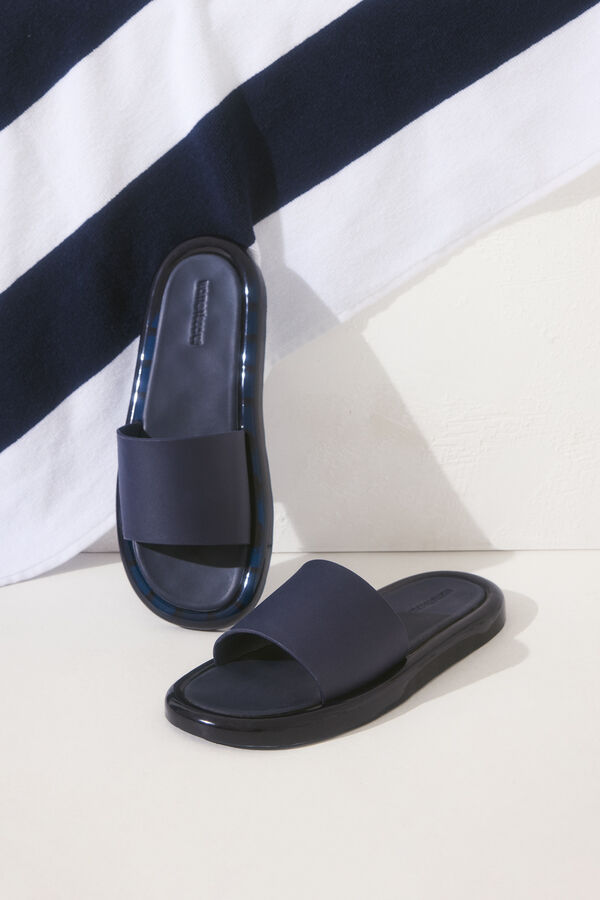 Womensecret Chanclas con pala en color azul marino azul