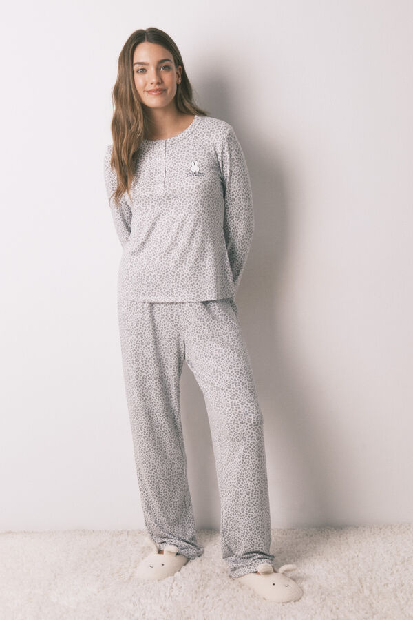 Women'secret Pijama larga con estampado animal de Miffy estampado