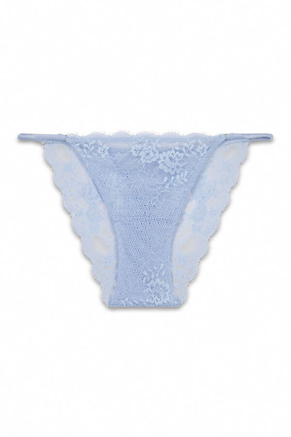 Women'secret Panty cl&aacute;sica de encaje azul azul