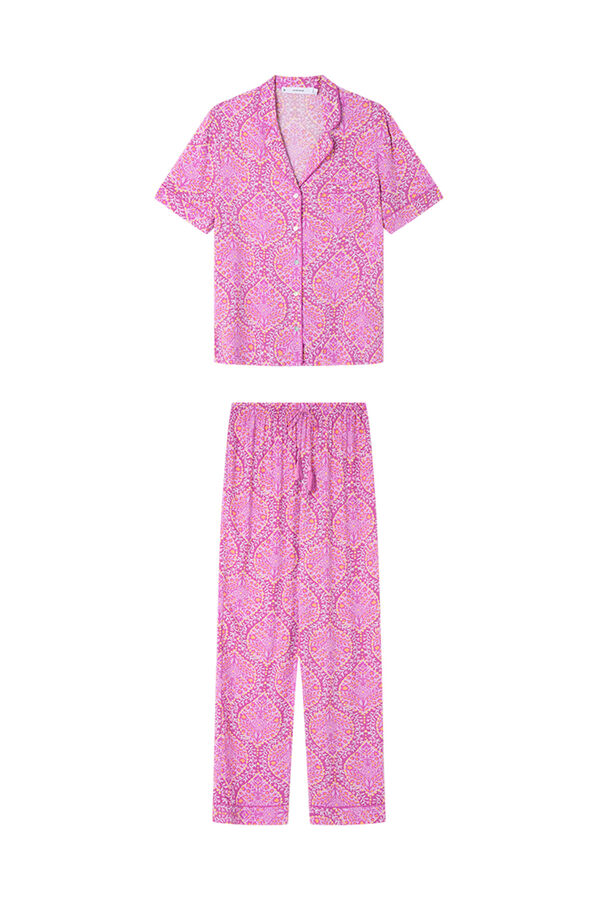 Womensecret Pijama camisera de viscosa con estampado boho estampado