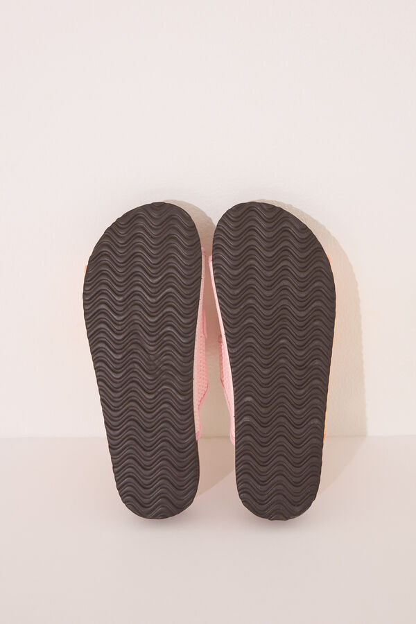 Womensecret Chanclas bio efecto rafia color rosa salmón blanco