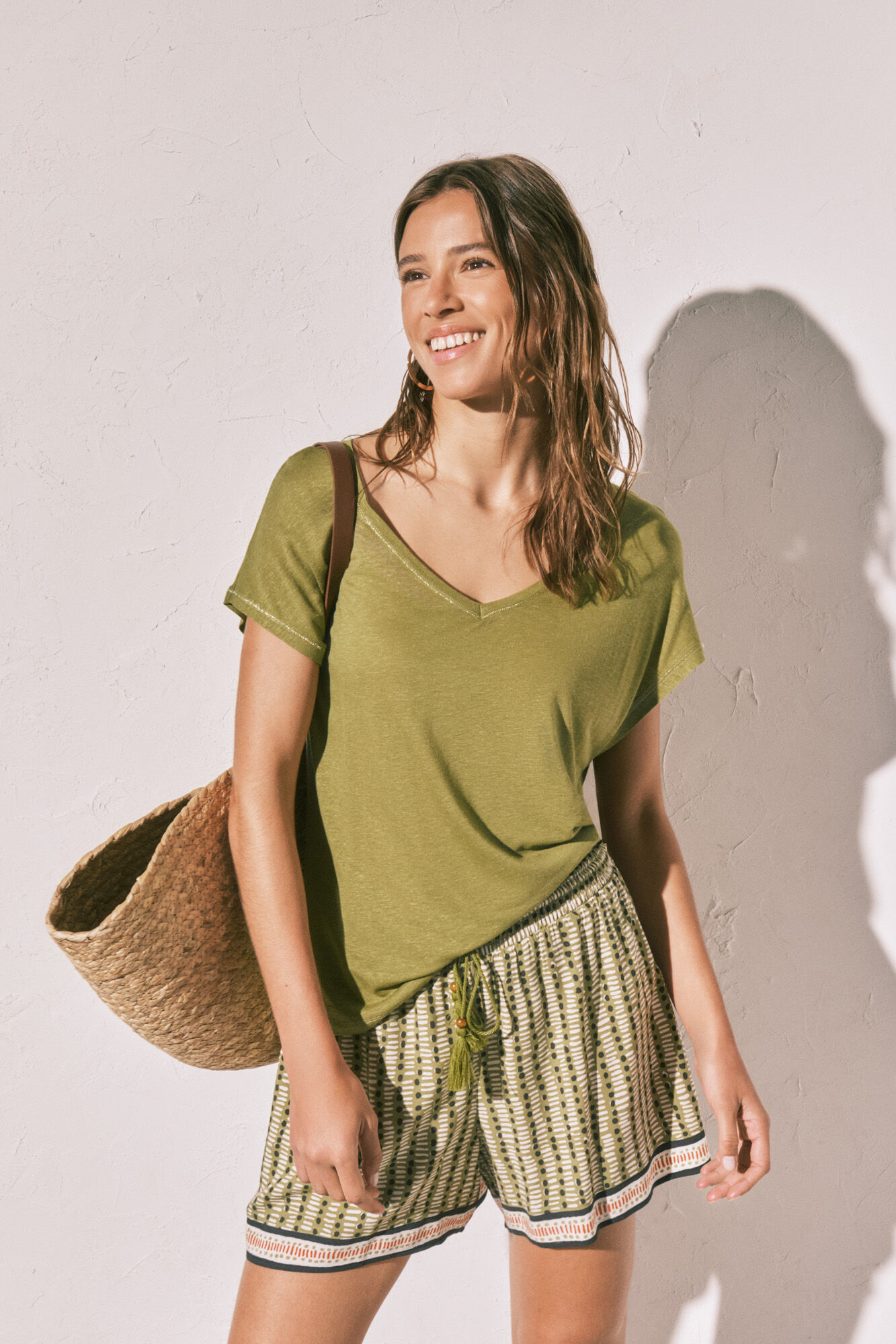 Women'secret Playera de manga corta verde
