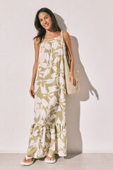 Women'secret Vestido largo de tirantes con estampado floral estampado