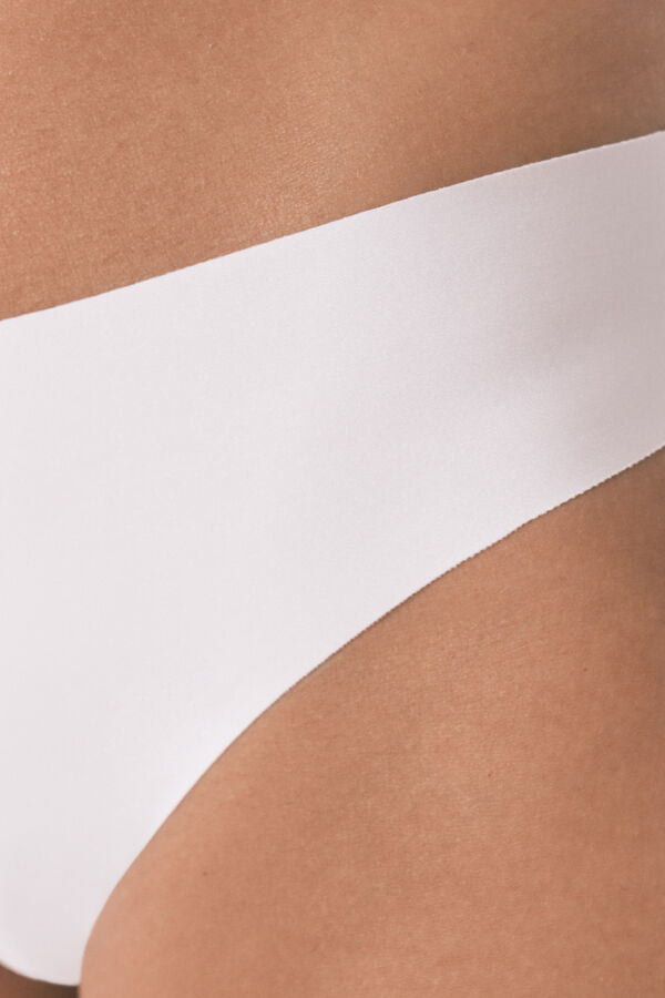 Women'secret Panty blanca cl&aacute;sica de corte limpio blanco