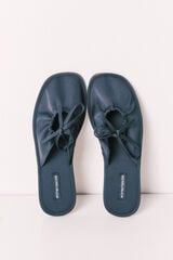 Women'secret Zapatillas de casa de sat&eacute;n azul verde
