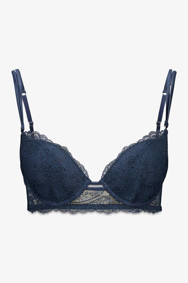 Women'secret GORGEOUS brasier push-up de encaje azul azul