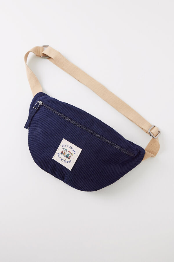Womensecret Bolsa cangurera pana azul Snoopy azul