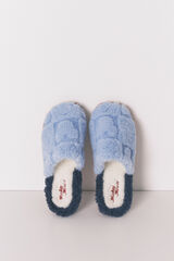 Women'secret Pantuflas para casa de ducha con estampado de Mickey azul estampado