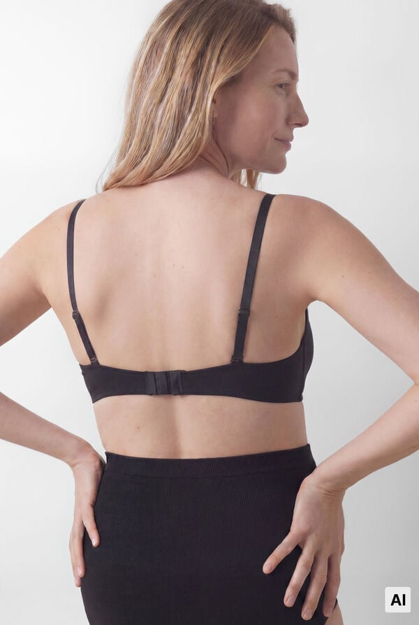 Women'secret Brasier triangular maternity con relleno negro LOVELY negro