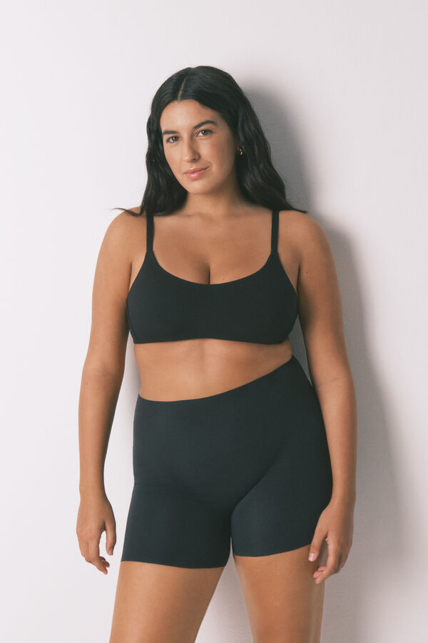 Women'secret Pantal&oacute;n ropa interior de algod&oacute;n negro negro