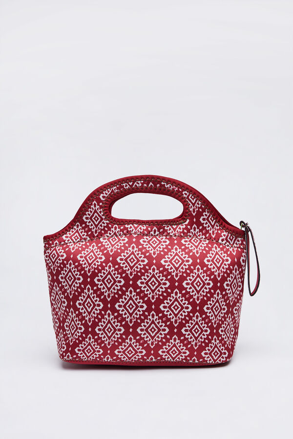 Womensecret Lonchera neopreno estampado carmín púrpura