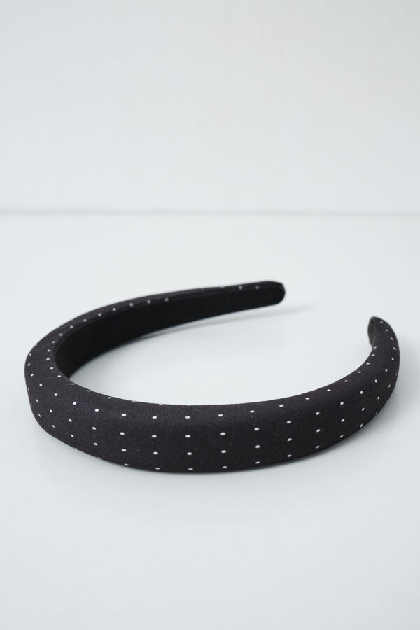 Women'secret Diadema acolchada negra de puntos negro