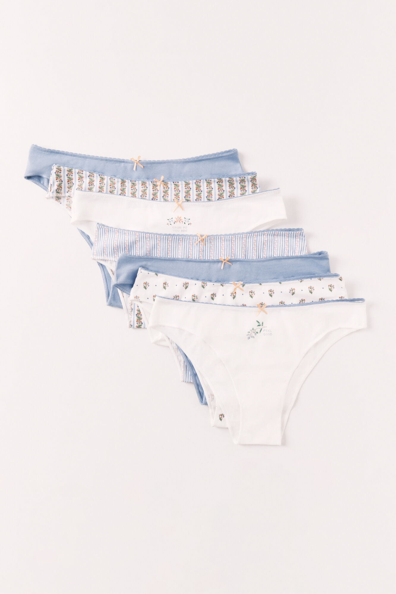 Women'secret Pack 7 panties brasile&ntilde;as de algod&oacute;n mix estampado