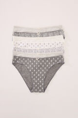 Womensecret Pack de 7 panties clásica de algodón multicolor estampado