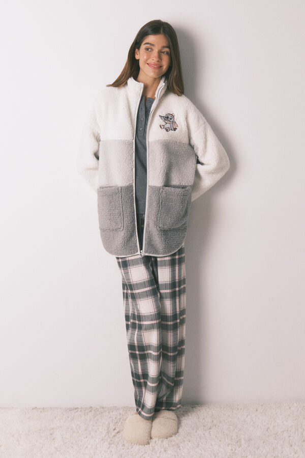 Women'secret Bata midi tejido borreguito lurex Stitch marfil