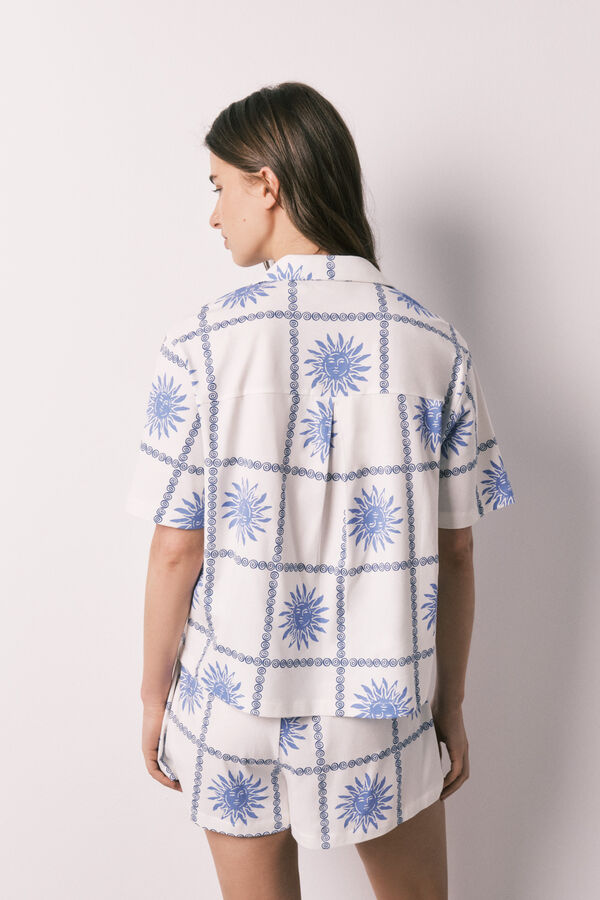 Women'secret Pijama corta camisera de algod&oacute;n soles estampado