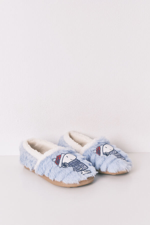 Women'secret Pantuflas para casa de bota baja de Snoopy azul