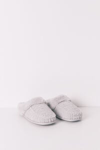 Women'secret Pantuflas para casa de piel con estampado animal