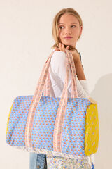Womensecret Bolsa grande Smiley acolchado multicolor , bolsa estampado