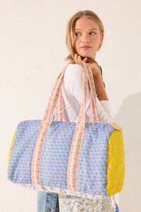 Womensecret Bolsa grande Smiley acolchado multicolor , bolsa estampado
