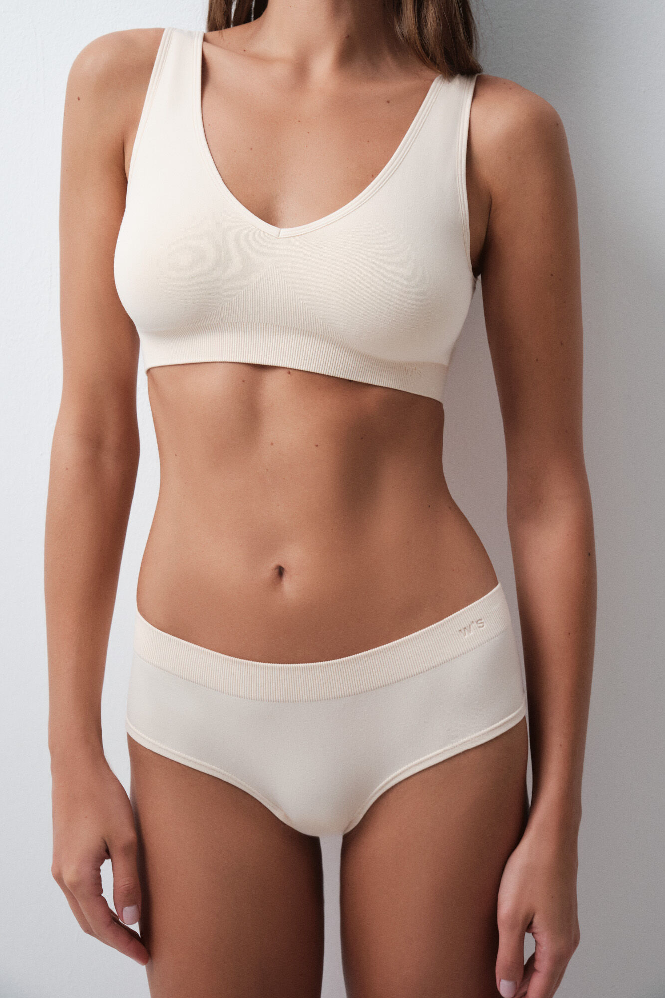 Women'secret Panty brasile&ntilde;o ancho de microfibra nude