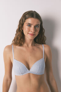Women'secret CHARMING brasier con relleno  y encaje azul
