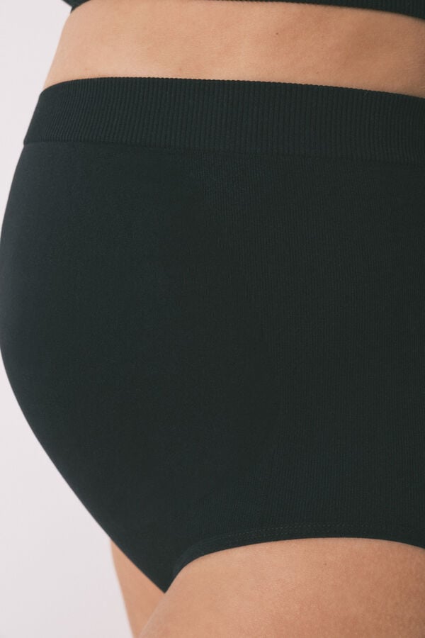 Women'secret Panty maternity de tiro alto negro negro