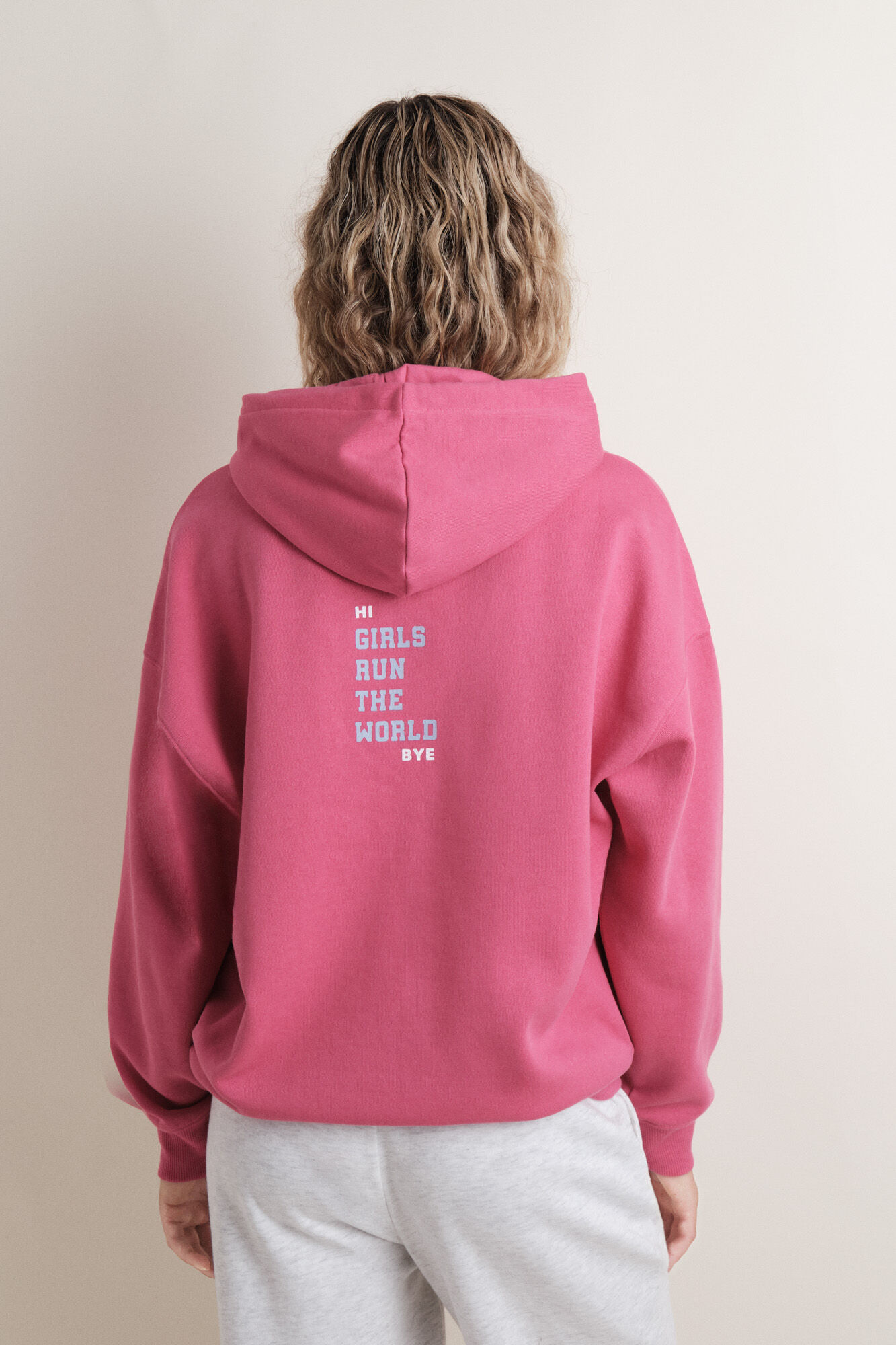 HI&BYE Sudadera con capucha fucsia